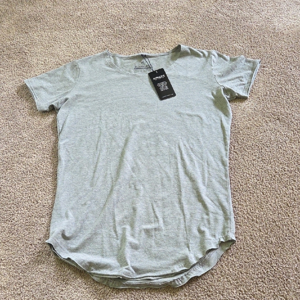 Alphalete Mens Gray Short Sleeve Tee